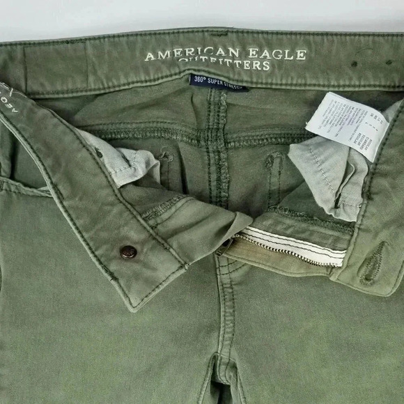 American Eagle Green 360 super Stretch Jegging 0 - Picture 4 of 10